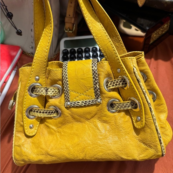 Jimmy Choo Yellow Leather Handbag - Picture 2 of 8